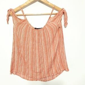 One Clothing off shoulder orange striped XS